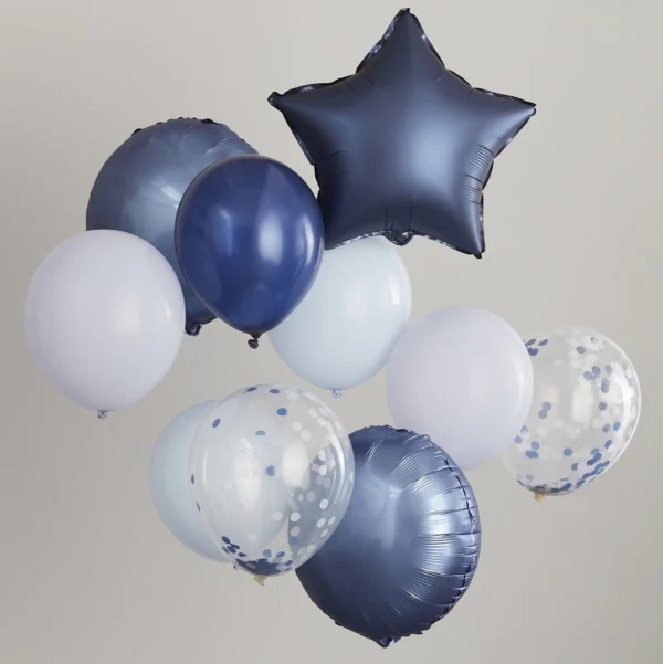 baloni set modro beli